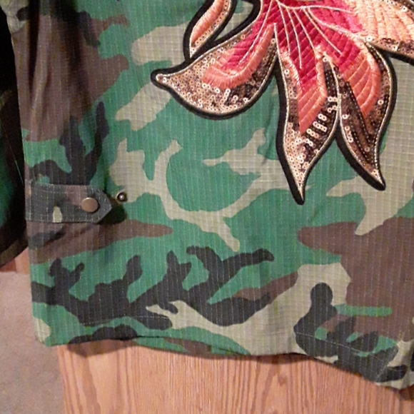 Indigo moon camo embellished fish jacket - Picture 4 of 6